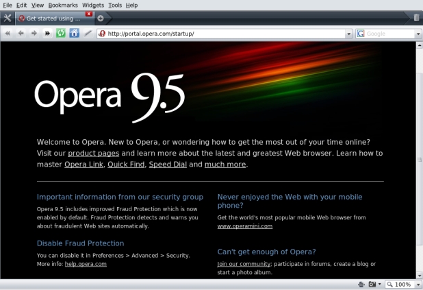 information on opera web browser